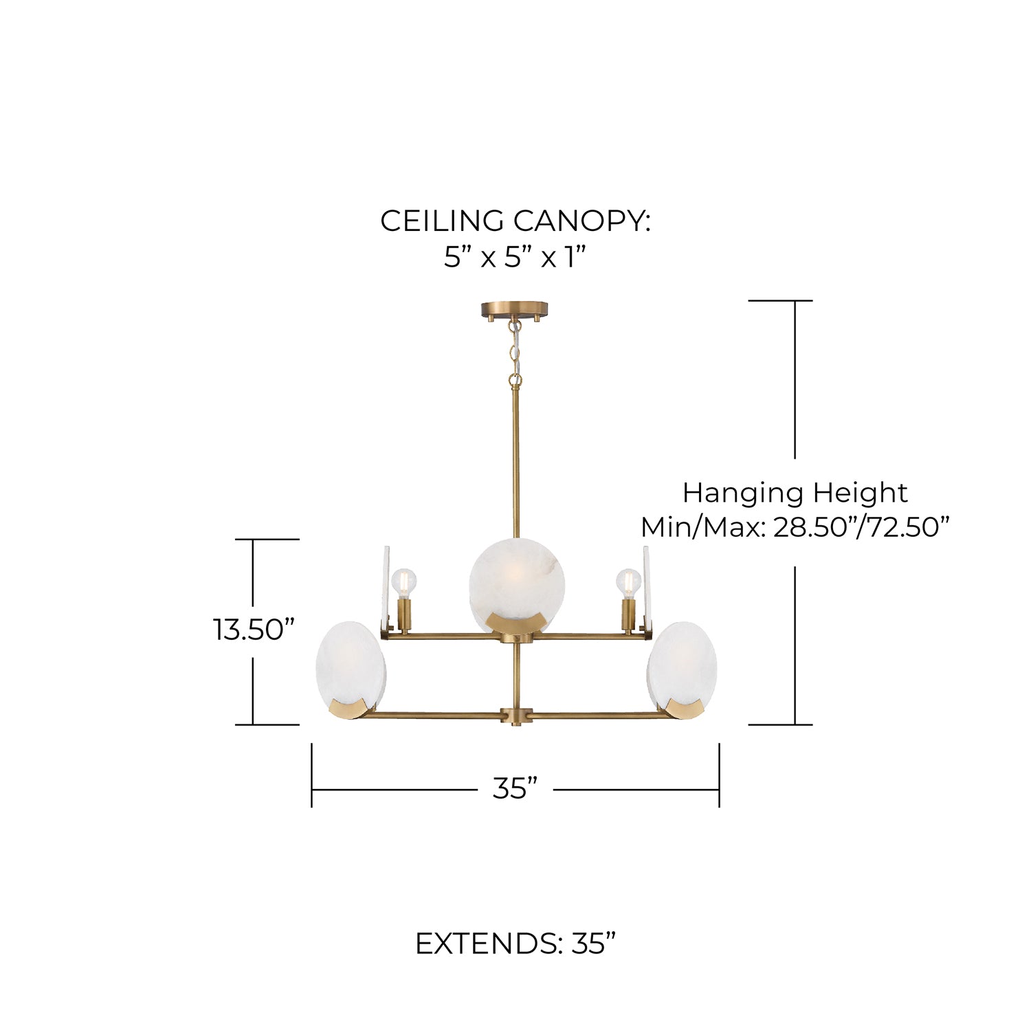 Oriya Two-Tier Chandelier