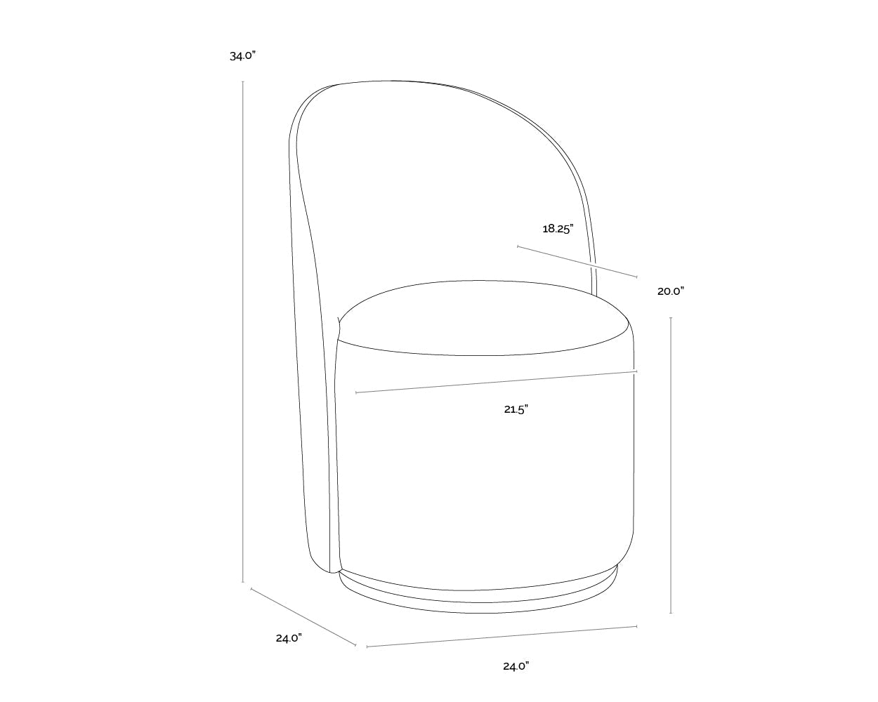 Cavoli Swivel Dining Chair