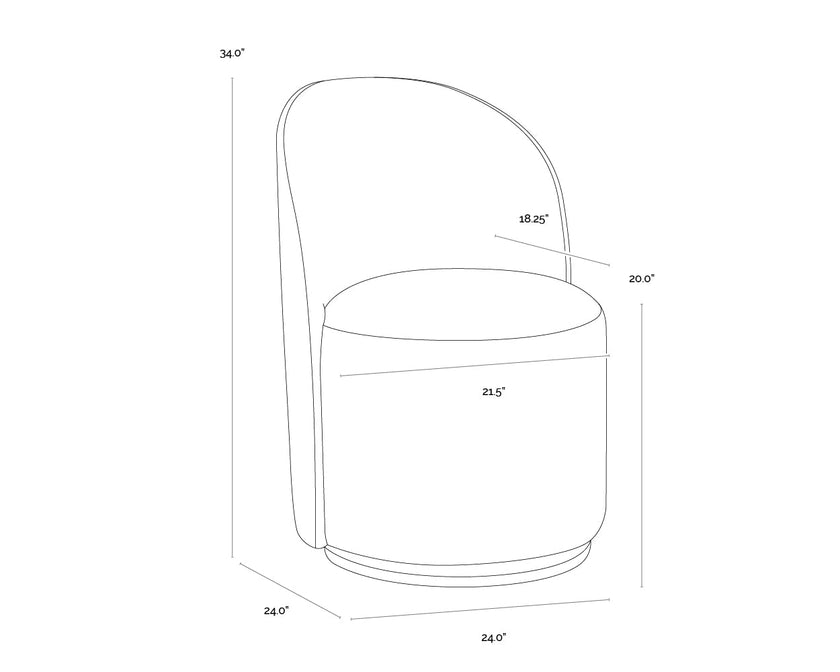 Cavoli Swivel Dining Chair