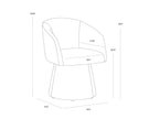Etta Swivel Dining Armchair