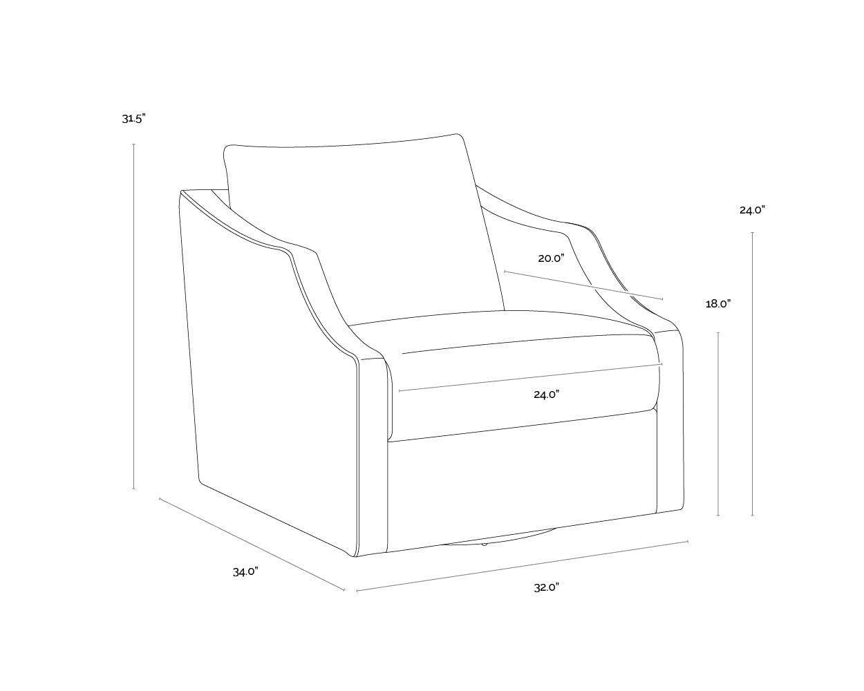 Orwell Swivel Lounge Chair