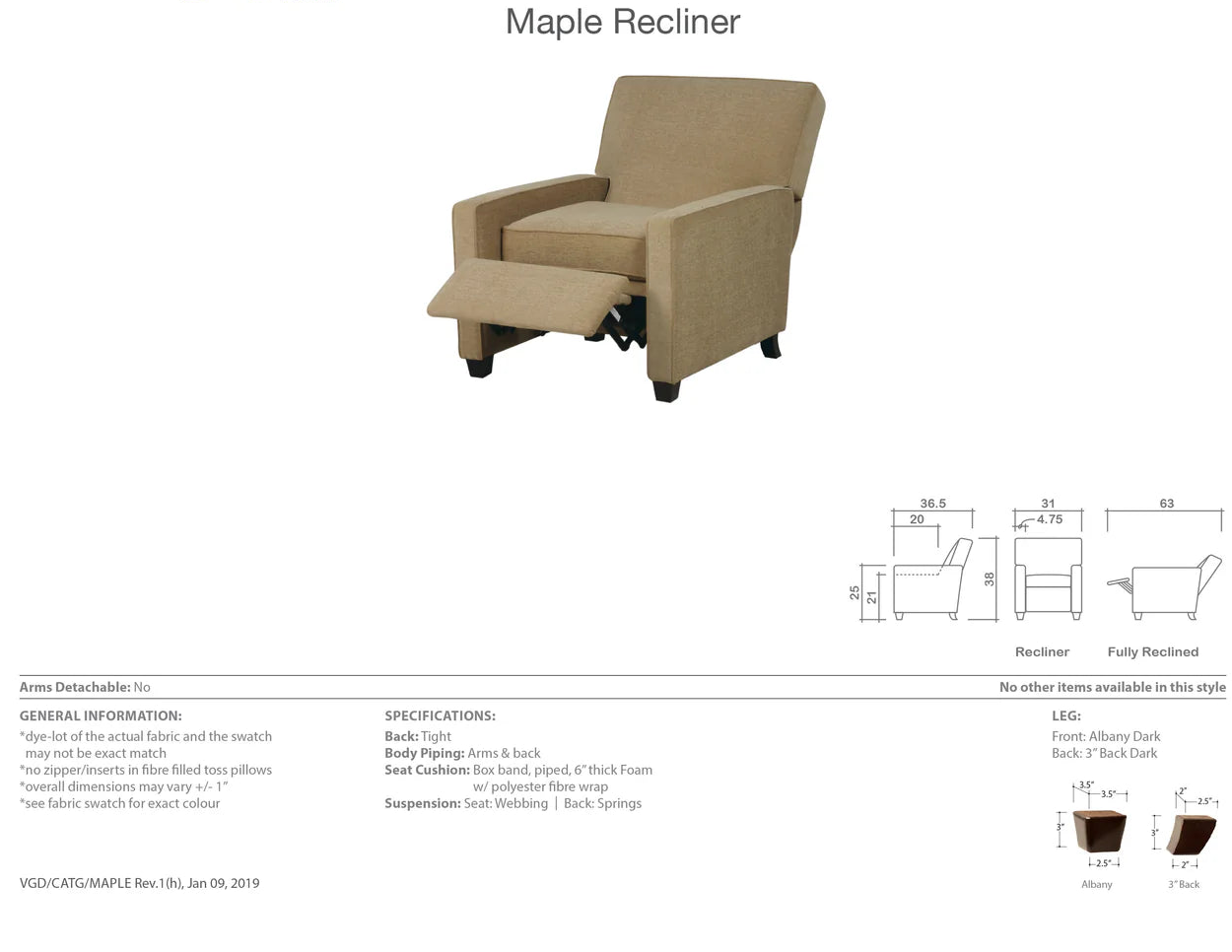 Maple Recliner